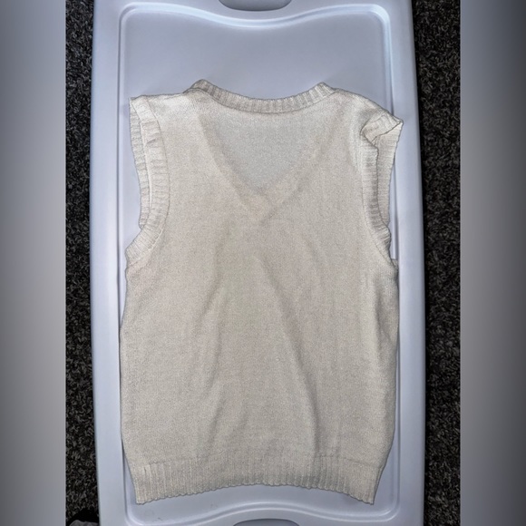 Light Beige Sweater Vest - Picture 2 of 3